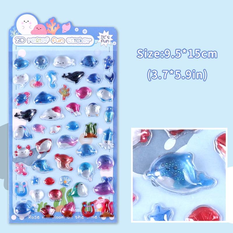 3D Cute Bonbon Drop Seal Sticker Kawaii 3D Relief Stickers Phonecase Laptop Scrapbook Stitch Sticker Party Favors Kids Gifts