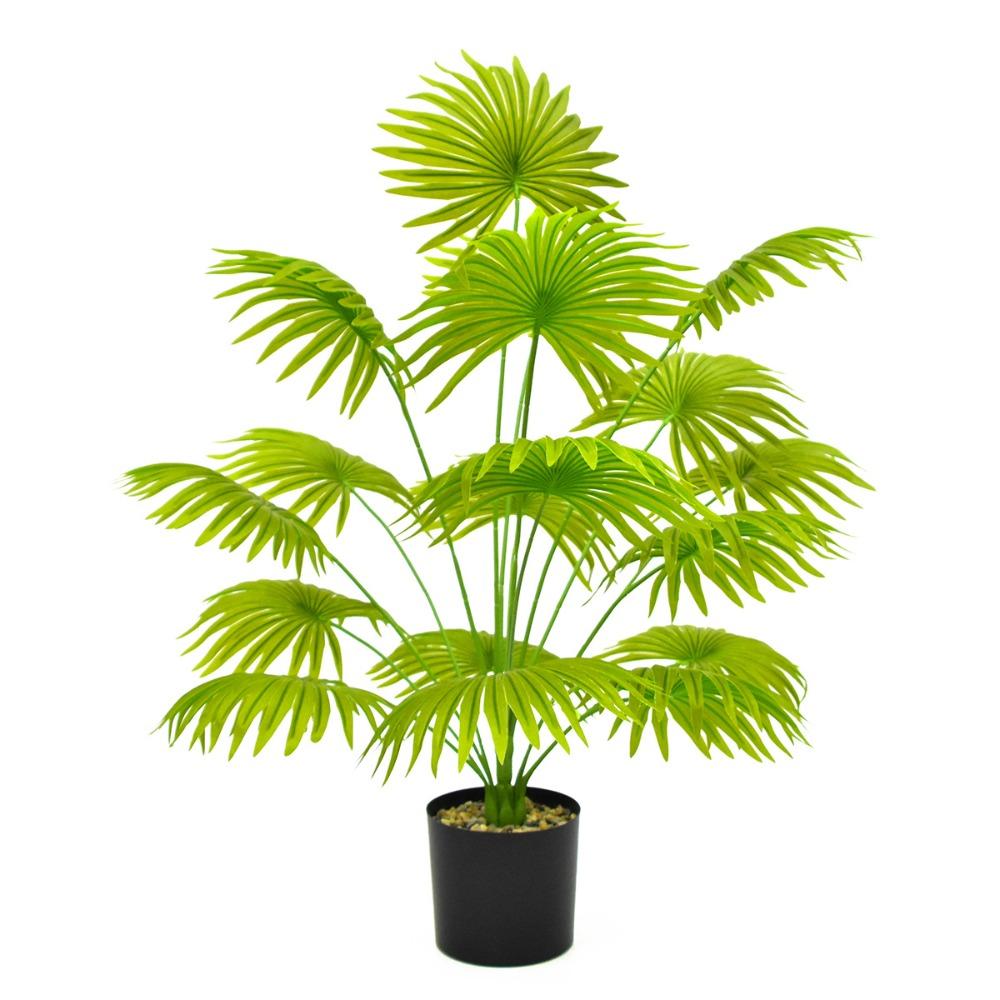 9-18 Leaves Artificial Fan Leaf Plant Fern Plant Palm Tree Living Room Balcony Decoration