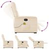 Recliner Chair with Electric Lift Assist Beige Microfiber Fabric