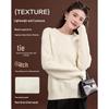 Demana Women's Petite Elegant Cable Knit Round Neck Sweater