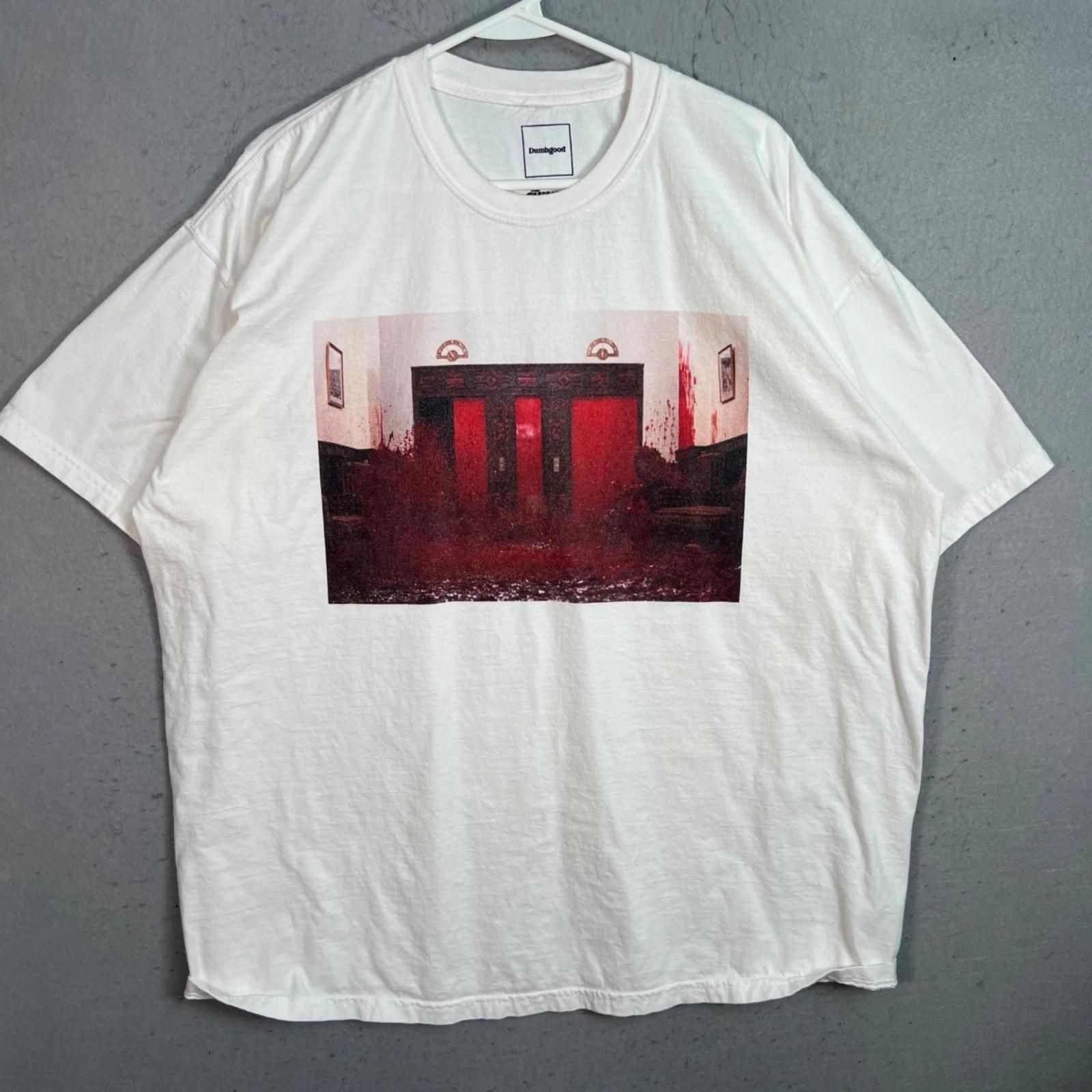 Dumbgood The Shining Graphic T-Shirt Mens Size XXL White Cotton Horror Movie 4XL