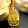 Galben Gheață Pandantiv Norocos Colier Lung pentru Pulover Ksitigarbha Amitabha Budism Tibetan Religie Amuletă Coliere Unisex