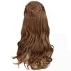 Modische gemischtbraune lange lockige Haare Chemiefaser synthetische Perücke | Berühmter Zeichentrickfilm-Charakter Belle Cosplay-Perücke