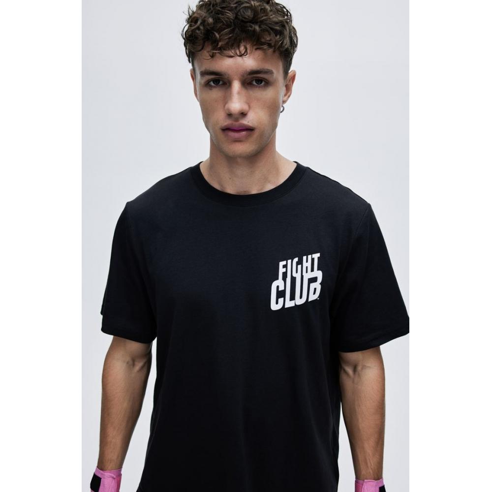 

H M Sports Top Regular Fit dryMove Black figHt Club XXL