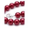 Collier - PEARLS &amp; COLORS - Pearls &amp; Colors - Perle d'eau douce 4-5 mm - Perle rose cerise - Argent 925