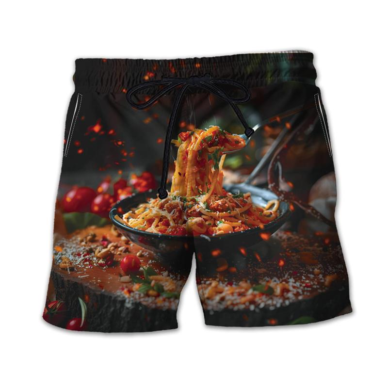 

Летние 3D шорты с принтом фаст-фуда и бургера, модные, повседневные, гавайские пляжные мужские шорты M