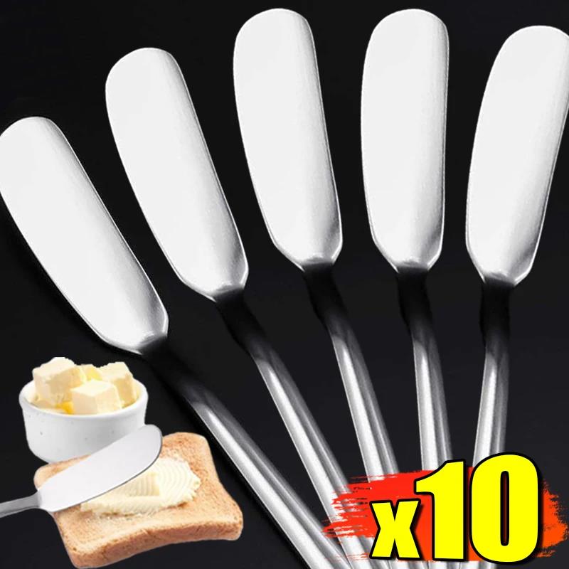 10/1pcs Stainless Steel Long Handle Butter Cheese Bread Jam Cutter Spreaders Spoons Western Food Tableware Kitchen Gadgets 6