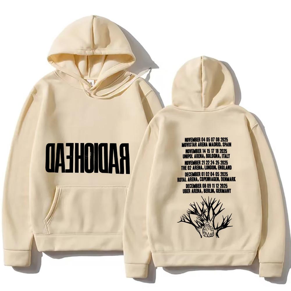 Radiohead 2026 Tour Hoodie Hip Hop Vintage Music Vintage Unisex Men Graphic Hoody Tops Oversize Streetwear Retro Casual Pullover