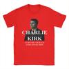 Charlie Kirk Tribute 100 Cotton TShirt For Men Summer  Funny T Shirts Crewneck Harajuku Tees Oversized Wholesale Clothing