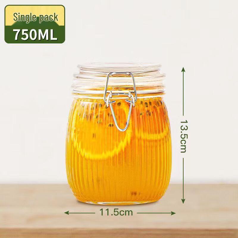 

ZISIZ Striped Glass Food Storage Jars (3-Pack)