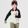 Boys' Little Monster Print Raglan Polo T-Shirt