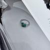 Silver Ring with Natural Emerald, Cubic Zirconia, Weight of the Product 2.4 G (2172291)