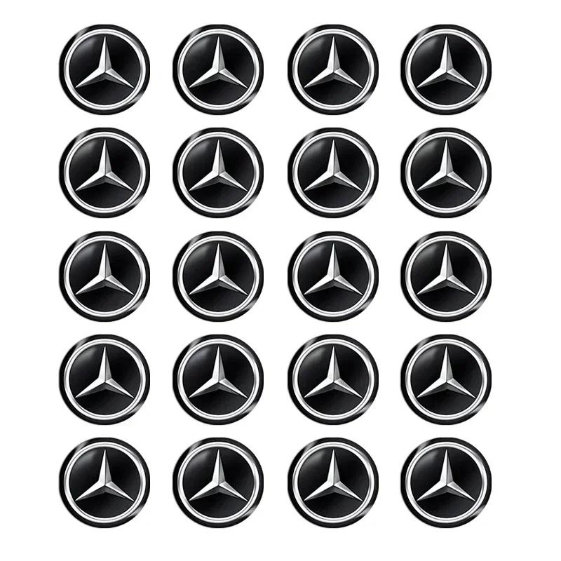 14mm Car Remote Key Sticker Aluminum Emblem Decal For Mercedes Benz AMG Smart W205 C300 W203 W206 W108 W124 W126 W140 W168 W169
