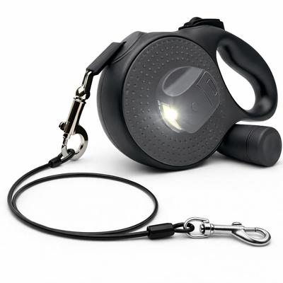 Extendable Pet with LED Suitable for and Large 50kg Load Includes Garbage Bag Leash, 8m, Light, Anti-Bite Wire, Small, Medium, Dogs, Capacity,