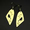 Vintage Bird Branch Silhouette Dangle Earrings Women Men Stainless Steel Teardrop Rhombus Forest Minimalist Boho Ear Jewelry