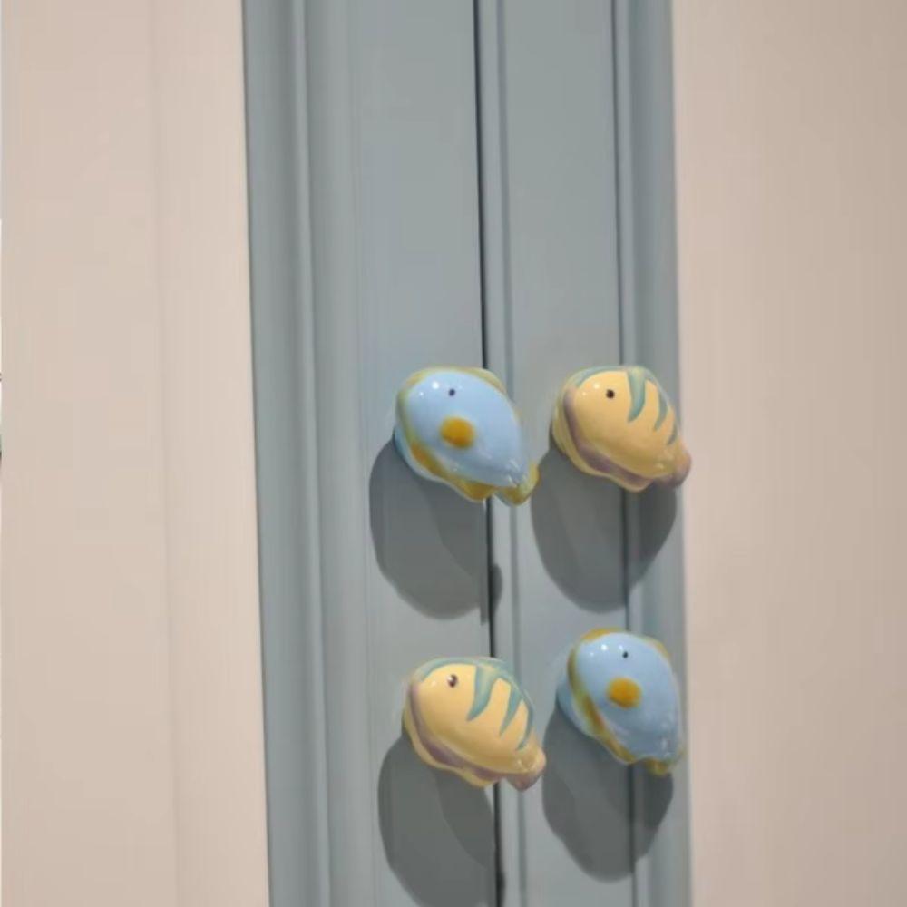 Tecknad Djur Skåphandtag Söt Design Keramisk Knopp Dörrhandtag Djurknopp Möbeldörr