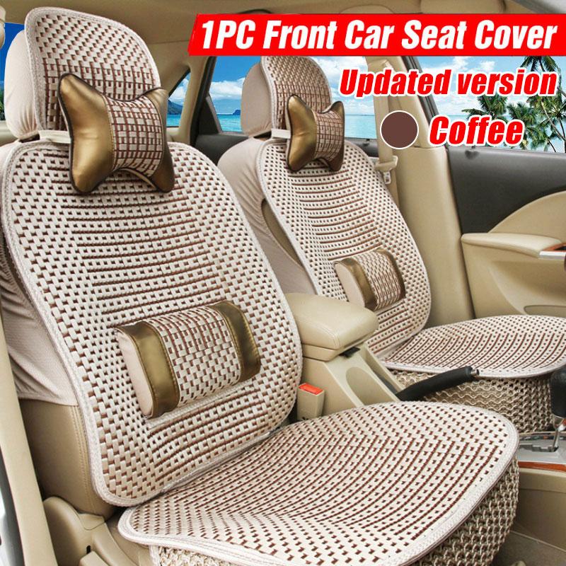 Universal Breathable Wood Fiber Car Front Seat Cover Cushion Cover Protector USA