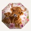 1pc Big Cow and Small Cow Pattern Automatic Umbrella is Fashionable and Good-Looking, a Portable 3-Fold Umbrella, Suitable for Travel and Da