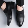 Luxury Men Leather Shoes Black White Horsebit Loafers Slip on Formal Men Dress Shoes Wedding Office Casual Shoes For Men