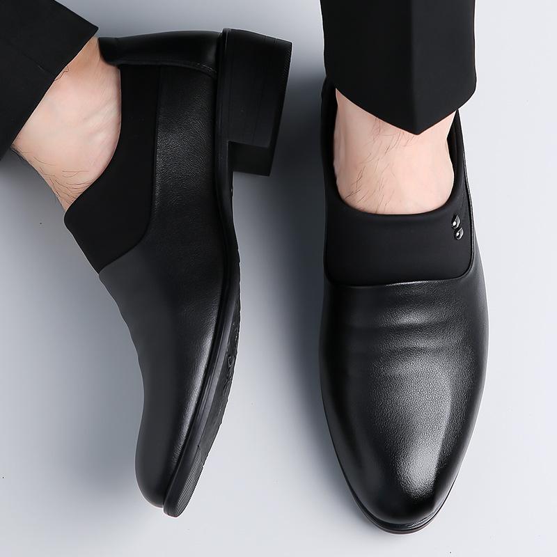 Luxury Men Leather Shoes Black White Horsebit Loafers Slip on Formal Men Dress Shoes Wedding Office Casual Shoes For Men