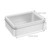 4Pcs Small Tin Box with Lid Rectangular Tinplate Container Clear Window for Snacks Cookies Candies Cards Keys Portable Kitchen