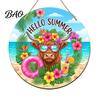 Flamingo Palm Leaf Wall Art Summer Wooden Hanging Sign, Beach Style Decor with Hemp Rope, Tropical Sign Indoor Outdoor Theme Decoration for