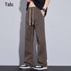 Yalu Men's Cotton Loose Fit Bootcut Cargo Pants