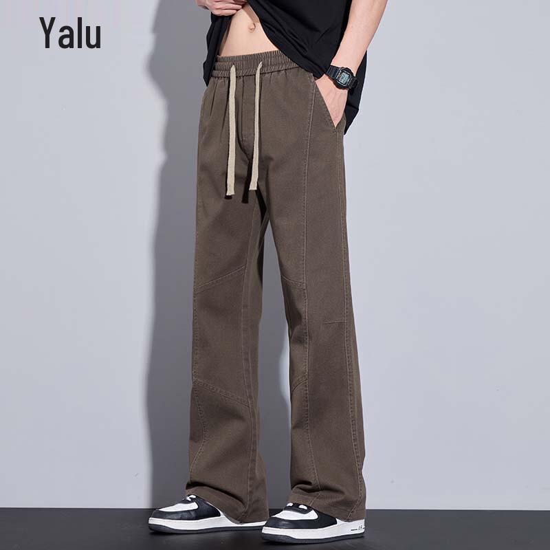 Yalu Men's Cotton Loose Fit Bootcut Cargo Pants