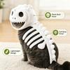 Dinosaurierskelett Leuchtet im Dunkeln Katzenkostüm, Plüsch Halloween Haustier Kapuzen-Outfit