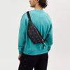 Coach Warren 40 Zipper Closure Star Embroidery Iconic Jacquard Patchwork Pebble Grain Leather Waist Bag Large Men Waist Bag Charcoal Black CO921-SVPHT