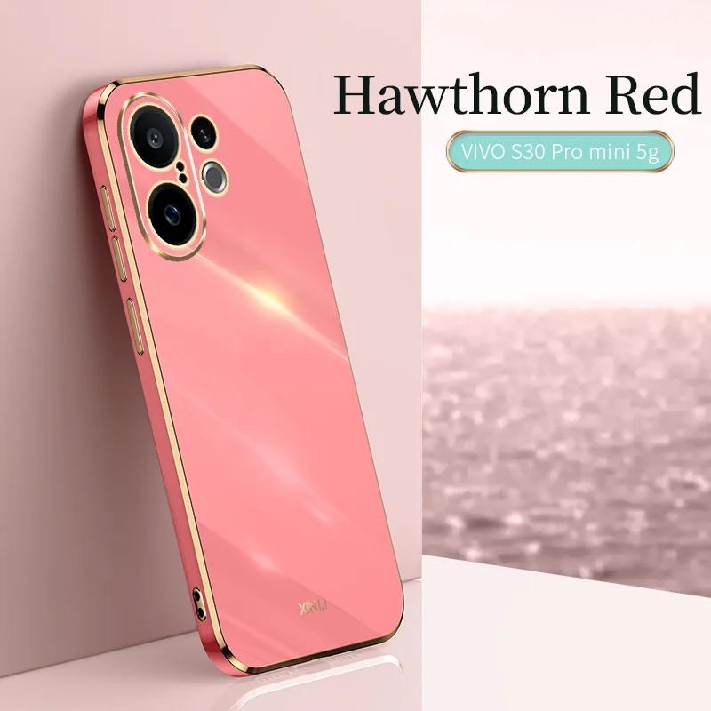 Funda Suave de TPU Trenzada 6D para VIVO X200 FE S30 Pro Mini Cubierta Trasera Suave de Silicona Galvanizada a Prueba de Golpes para VIVO S30 Pro Mini