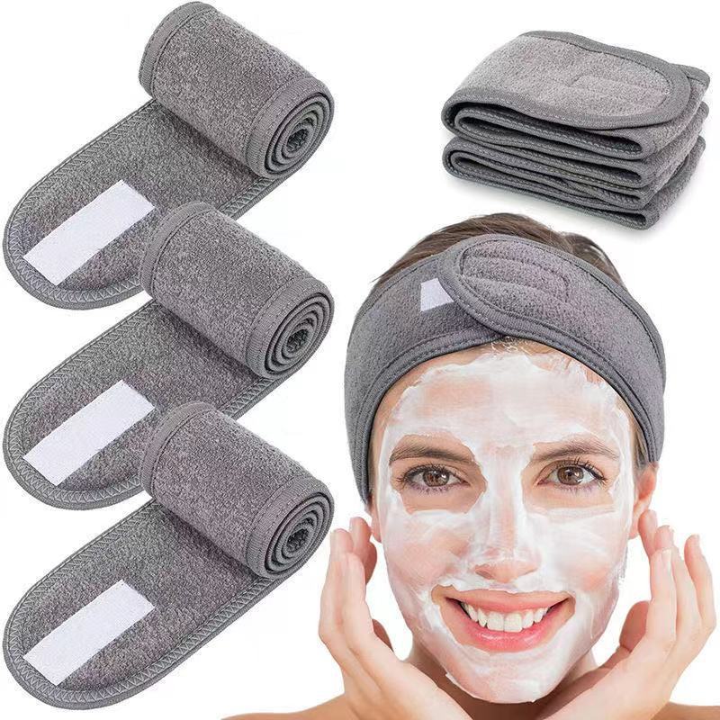 Adjustable Spa Headband Facial Makeup Hair Band Soft Towel Wrap Yoga Sport Headbands