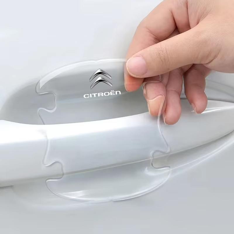 8Pcs TPU Citroen Car Door Handle Protector Anti-Scratch Sticker For C3 C4 C5 Berlingo Picasso Auto Door Edge Guard Accessories