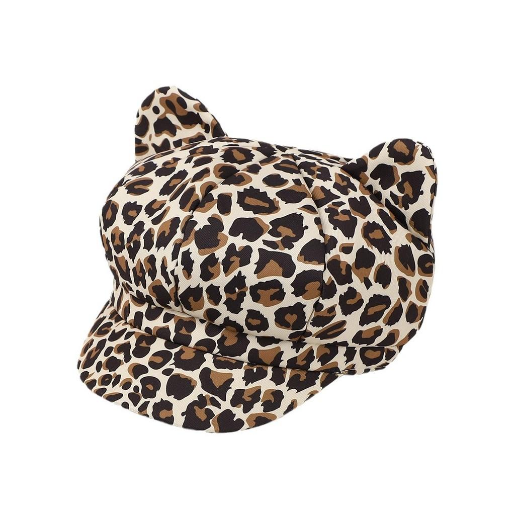 Vintage Cat Ear Octagon Hat With Sun Protection For Outdoors And Art Enthusiasts