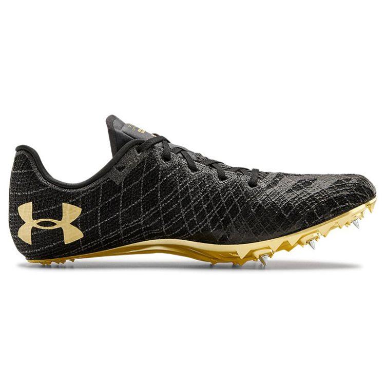 Under Armour Kick Sprint Pro 3 Black Metallic Victory Gold Unisex Sneakers Jet-Grey 3022516-003