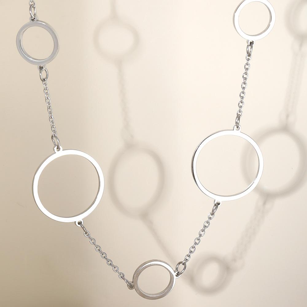 

Модное ожерелье-кольцо для женщин серебряный