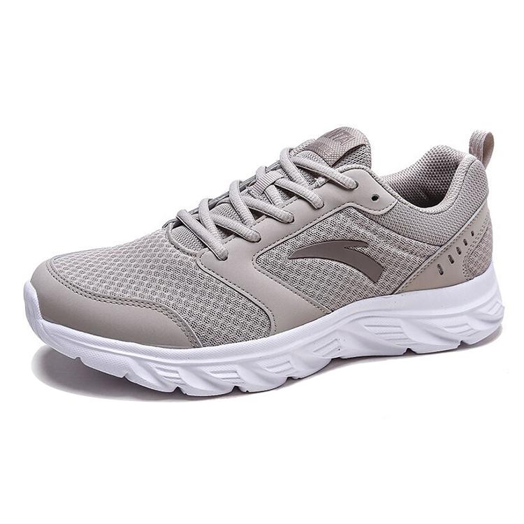 Anta Comfortable Cushioning Breathable Lightweight Low top Running Shoes Men's Gray White 91915581-4