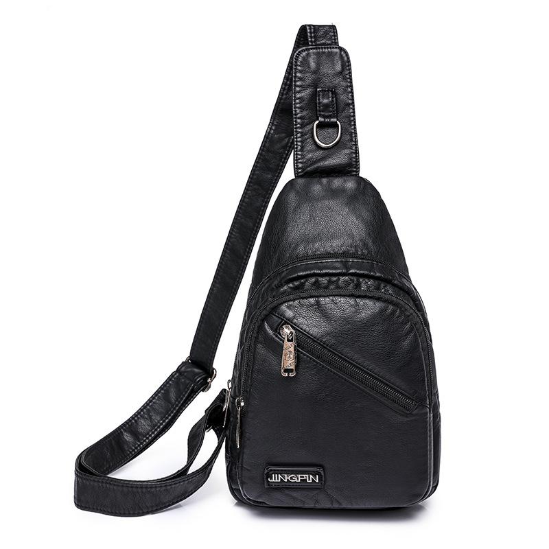Nuova Borsa Petto da Donna alla Moda con Texture Borsa a Tracolla in Morbida Pelle Zaino Business Casual Borsa per Cellulare