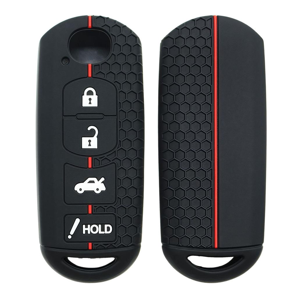 Smart Key Fob Cover For Mazda 3 6 Cx-5 Cx-9 (2012-), Keyless Entry Remote Case, Premium Silicone Anti-Scratch Shell