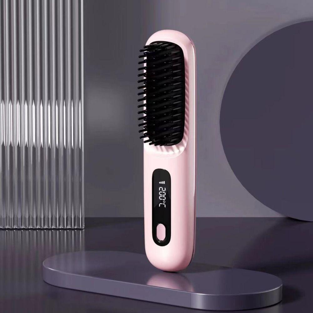 3 Temperature Settings Heating Comb Anti-Scald Protection USB Charging Hair Brush  Personal Care