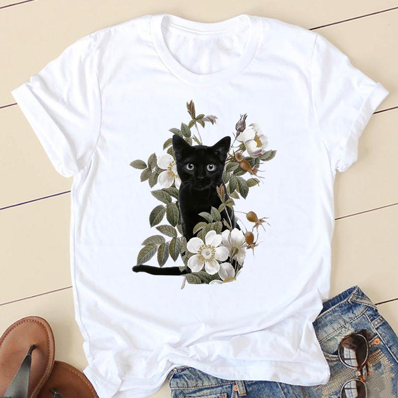 GMXIA женские модные повседневные летние весенние однотонные футболки с круглым вырезом — фото 11