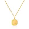 Vietnam Sand Gold-Plated Necklace & Ring Set: Women's Simple Copper Jewelry with Gilded Age Charm.