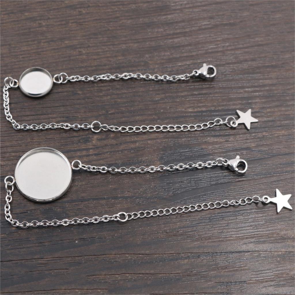 

2pcs/Lot 12mm 14mm 16mm 18mm 20mm New Stainless Steel 316 High Quality Bangle Base Bracelet Findings Tray Setting Cameo 12mm