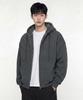 Agod Reversible Heavy Fleece Boa Hooded Zip-Up [Charcoal]