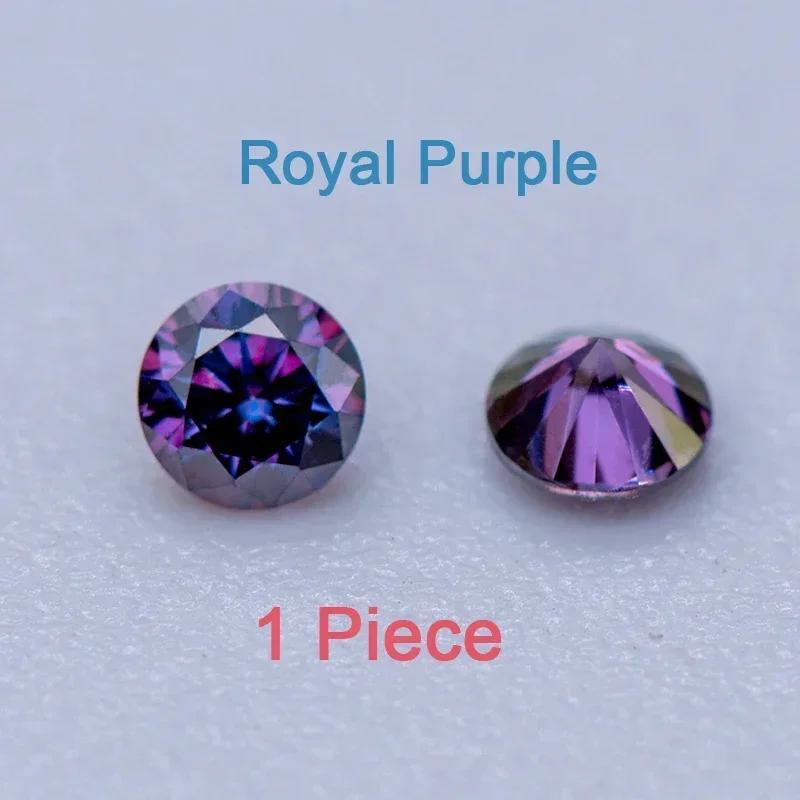Pedras de Moissanite Múltiplas Cores Formato Redondo Tamanhos Pequenos 3,0-4,5mm VVS1 Diamantes de Laboratório Presente para Fazer Joias DIY