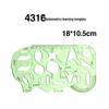 Multi-Function Drawing Template Ruler for Circles, Ellipses, Furniture, Architecture, Geometry, Mathematics, and Interior Design.