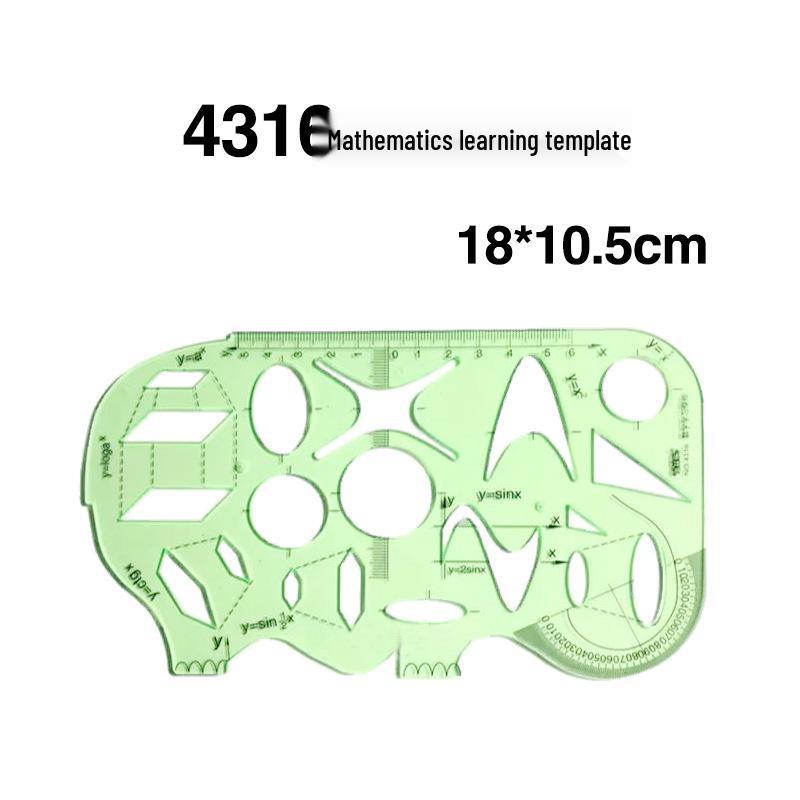 Multi-Function Drawing Template Ruler for Circles, Ellipses, Furniture, Architecture, Geometry, Mathematics, and Interior Design.