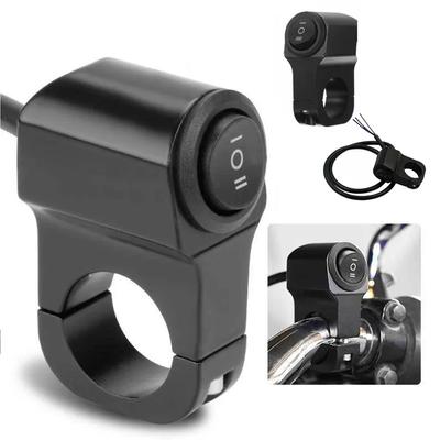 Universal Motorcycle 3 Way Switch ON OFF Mini Driving Light Switch With Clip Waterproof DC12V/10A Black