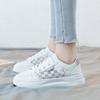 Women's White Shoes New Summer Breathable Mesh Slip-on Sports Casual Borad Shoes with Skirt All-Matching