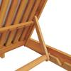Cream White Sun Lounger with Cushions Solid Acacia Wood